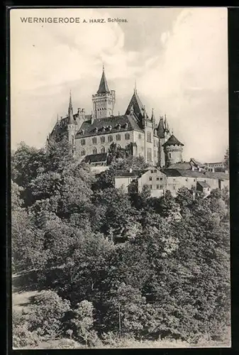 AK Wernigerode a. Harz, Blick auf das Schloss