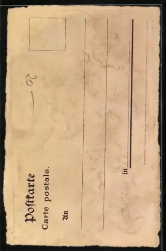 Lithographie Rheinstein, Blick auf die Burg