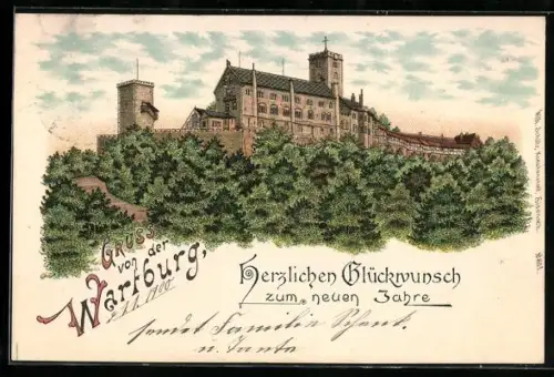 Lithographie Eisenach, Wartburg