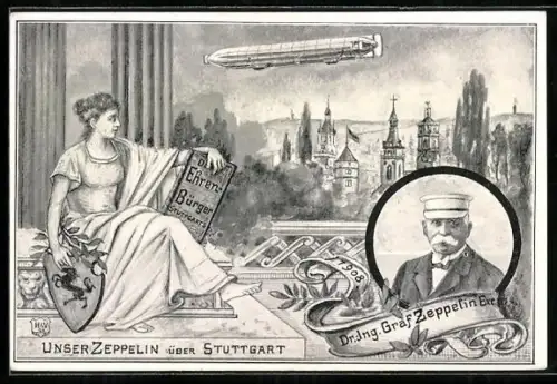 AK Stuttgart, Graf Zeppelin als Ehrenbürger der Stadt