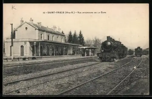 AK Saint-Yrieix /Hte-V., Vue intérieure de la Gare
