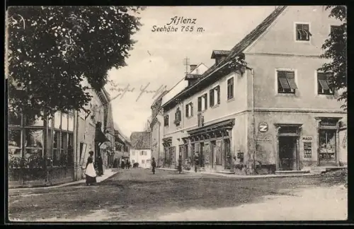 AK Aflenz, Strassenpartie mit Geschäften
