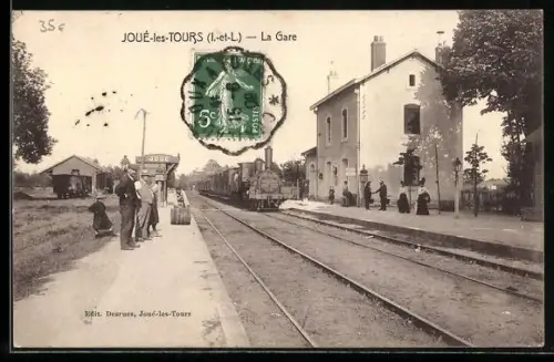 AK Joué-les-Tours /I.-et-L., La Gare