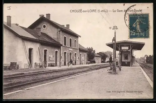 AK Chouzé-sur-Loire /I.-et-L., La Gare de Port-Boulet