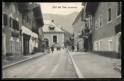 AK Zell am See, Gasthof zum grünen Baum in der Seestrasse