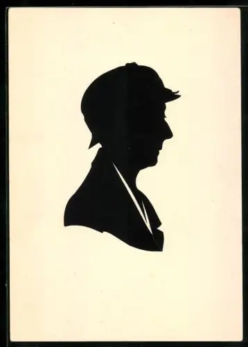AK Silhouette einer Person mit Hut