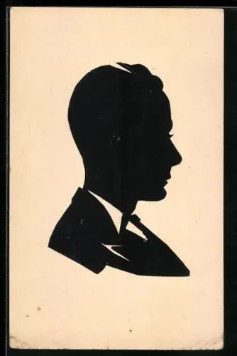 Künstler-AK Porträt eines Mannes im Anzug