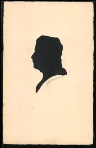 AK Silhouette einer Person im Profil