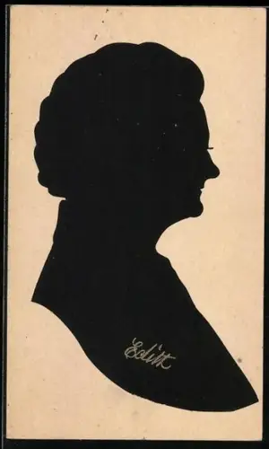 AK Porträt einer eleganten Dame im Profil