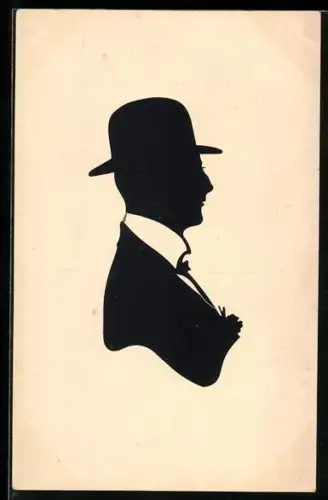 AK Porträt eines eleganten Mannes im Anzug mit Hut