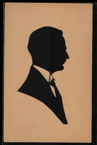 AK Profilansicht eines Mannes im Anzug
