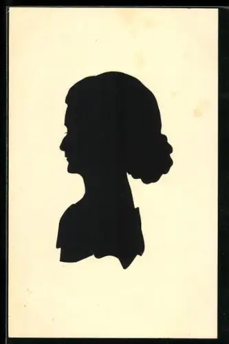 AK Profil einer eleganten Dame