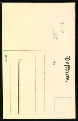 AK Profil einer eleganten Dame