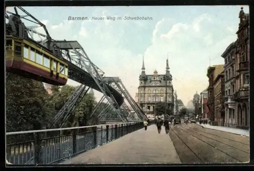 AK Barmen, Neuer Weg mit Schwebebahn