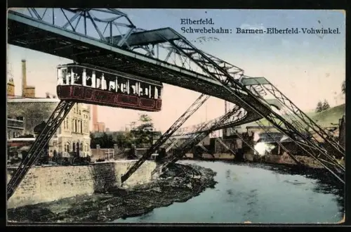 AK Elberfeld, Schwebebahn über dem Kanal