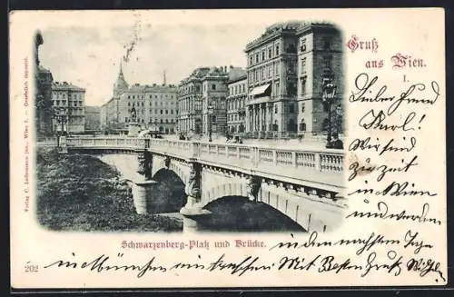 AK Wien, Schwarzenbergplatz und Brücke