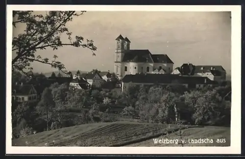 AK Weizberg, Ortsansicht mit Kirche