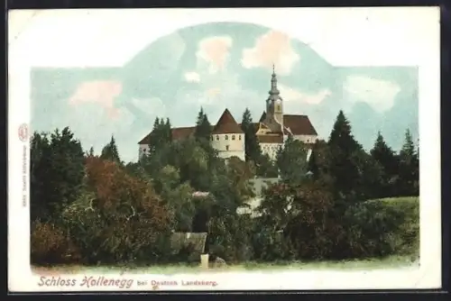 AK Deutsch Landsberg, Schloss Kollenegg mit umgebendem Wald