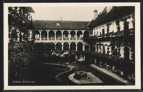 AK Hollenegg, Schlossinnenhof mit Arkaden