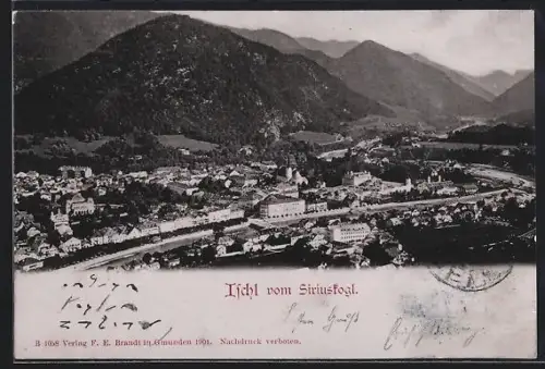 AK Ischl, Panorama vom Siriuskogl