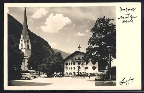 AK Mayrhofen im Zillertal, Platz mit Kirche