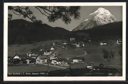 AK Seefeld i. T., Ortsansicht, Hohe Munde
