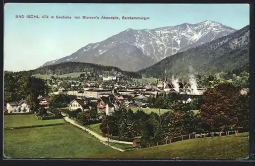 AK Bad Ischl /Salzkammergut, Panorama von Sterzen`s Abendsitz