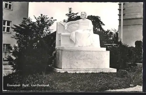 AK Eisenstadt /Bgld., Liszt-Denkmal