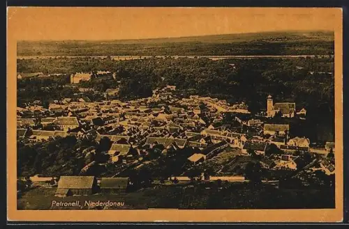 AK Petronell /Niederdonau, Panorama mit Kirche