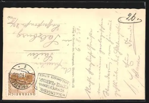 AK Ebensee, Vom Rindbach mit Kranabethsattel