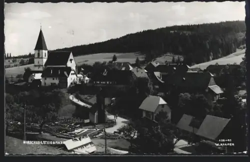 AK Hirschegg /Steiermark, Panorama mit Kirche