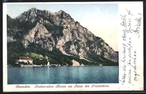 AK Gmunden, Restaurant Hoisen am Fusse des Traunsteins