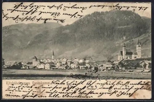 AK Kitzbühel, Panorama gegen Hahnenkamm