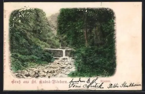 AK St. Andrä-Wördern, Klamm mit Wildbach