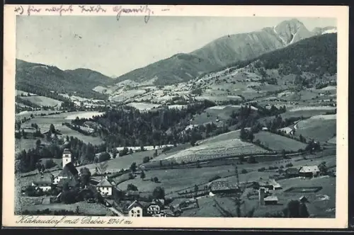AK Krakaudorf, Panorama mit Kirche und Preber
