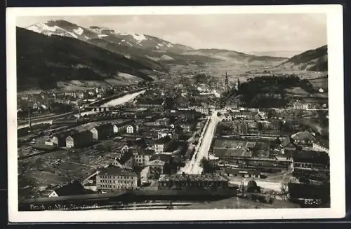 AK Bruck a. Mur, Ortsansicht aus der Vogelschau