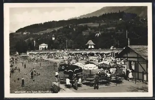AK Millstatt am See, Partie im Strandbad