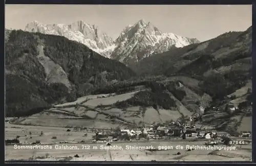 AK Gaishorn /Steiermark, Ortsansicht gegen die Reichensteingruppe