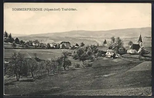 AK Trahütten, Ortsansicht mit Kirche