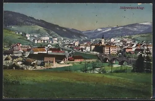 AK Mürzzuschlag, Blick in den Ort
