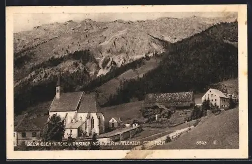 AK Seewiesen, Kirche und Gasthof Schuster