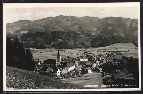 AK Aflenz /Steiermark, Ortsansicht mit Kirche