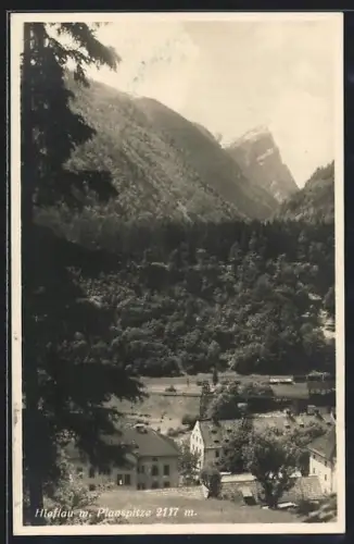 AK Hieflau, Ortsansicht mit Planspitze