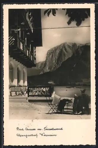 AK Bad Aussee, Alpengasthof Wasnerin mit Trisselwand