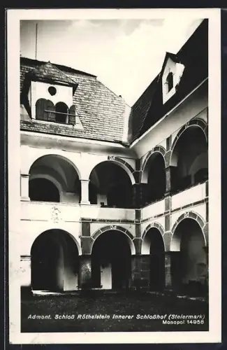 AK Admont /Steiermark, Schloss Röthelstein, innerer Schlosshof