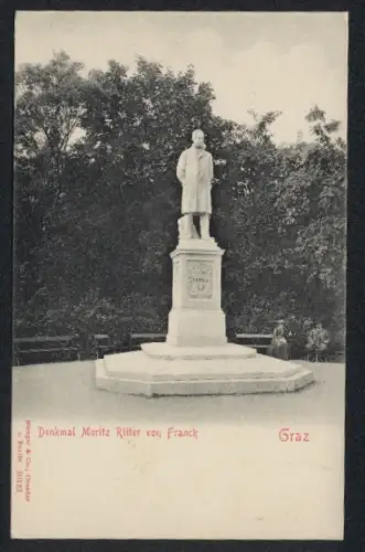 AK Graz, Denkmal Moritz Ritter von Franck