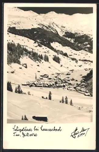 AK Lanersbach, Skigelände mit Blick auf den Ort