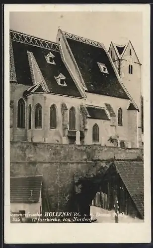 AK Hollenburg a. d. Donau, Pfarrkirche von Norden