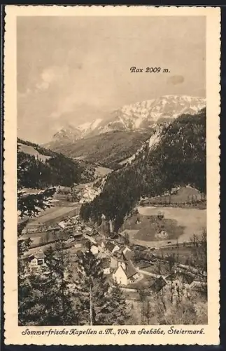 AK Kapellen a. M., Ortsansicht mit Rax