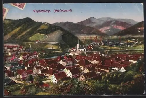 AK Kapfenberg /Steiermark, Ortsansicht aus der Vogelschau